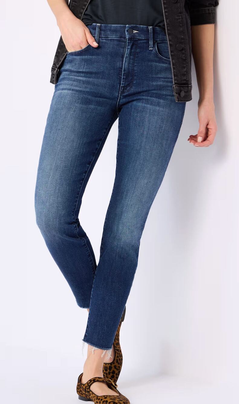 Mother The Looker Ankle Fray Jeans Size 25